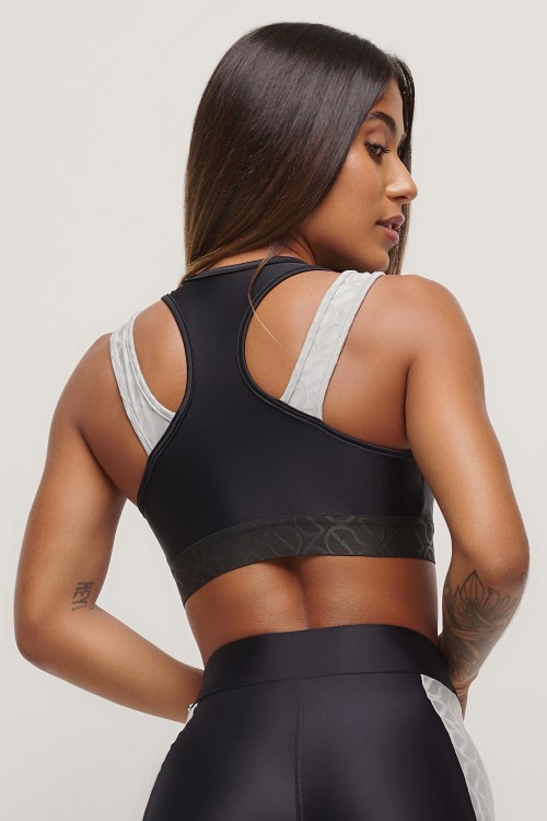 Top Preto e Cromo Reactor