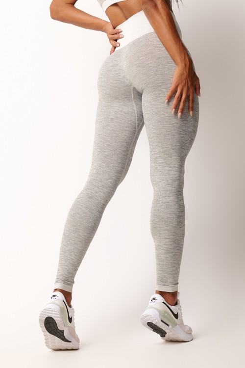 Calça Legging Seamless Mescla Claro Super Stretch