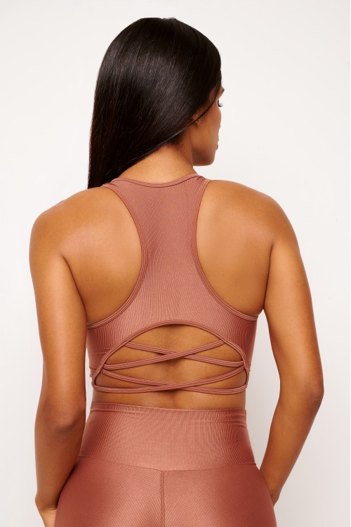 Top Bronze Nadador com Tiras Essence