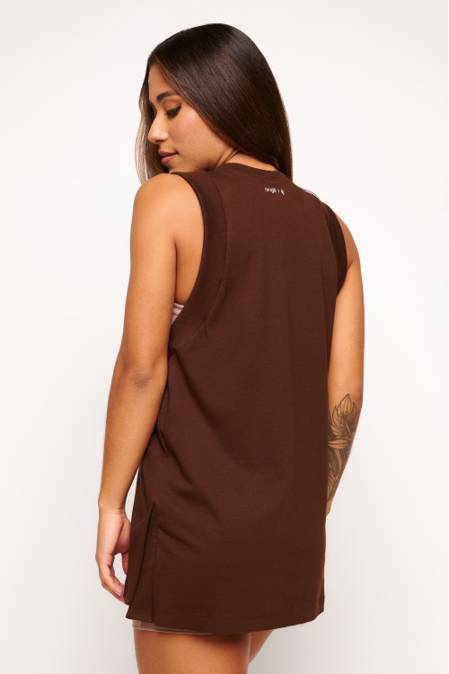 Regata Marrom de Algodão Summit