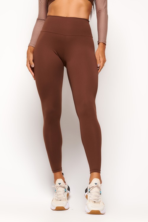 Calça Legging Tech-Run Marrom E-Run